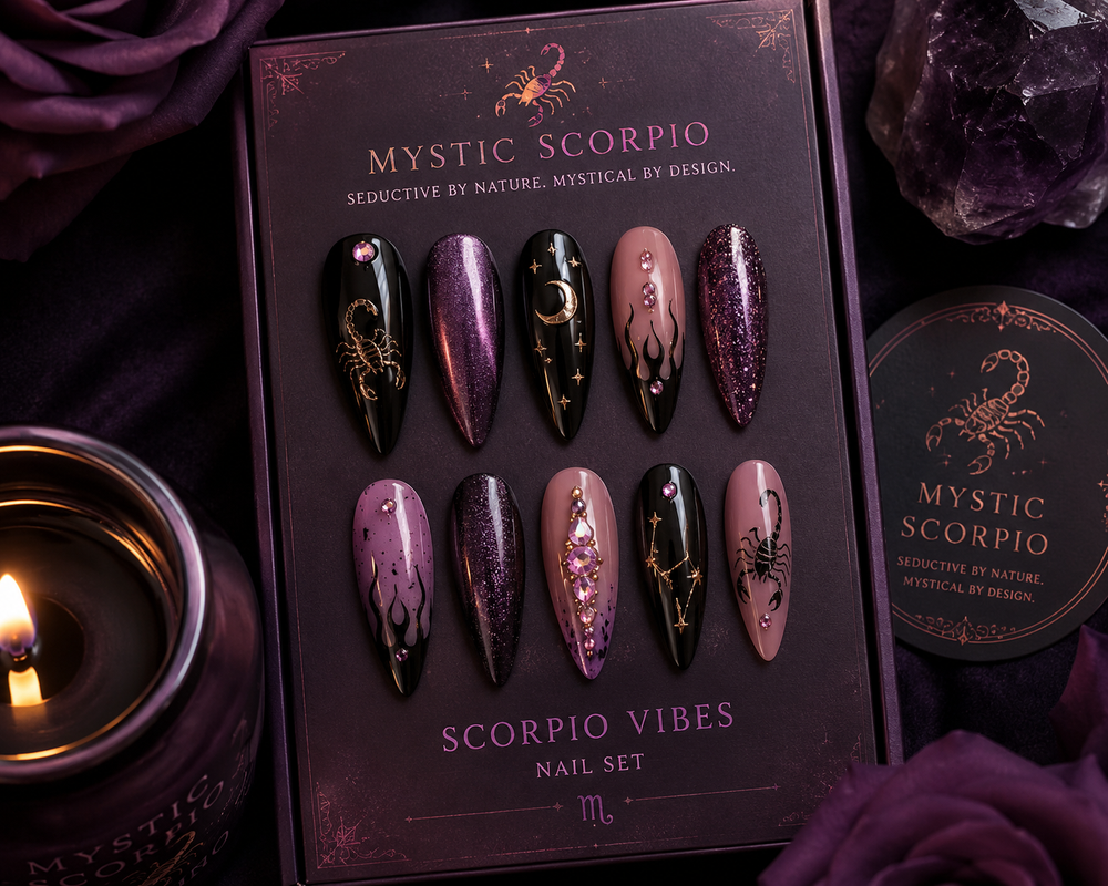 Scorpio Vibes Press-On Set