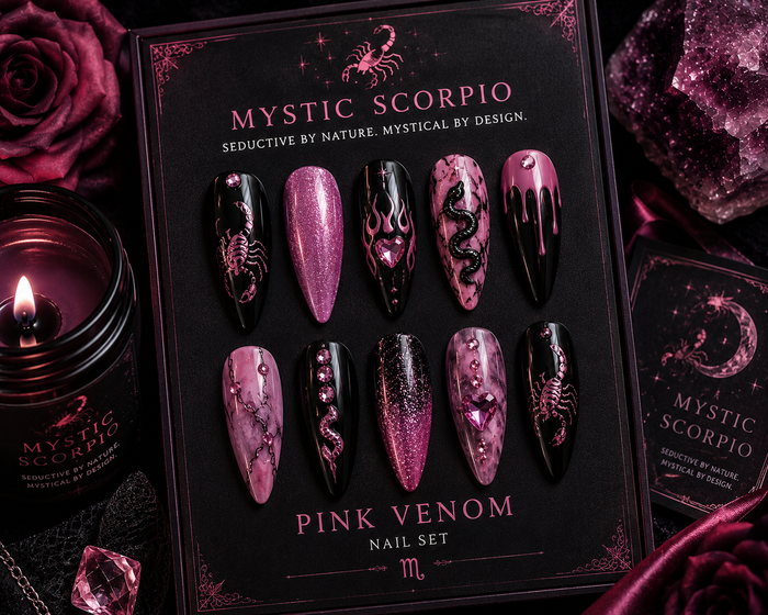 Pink Venom Nail Set